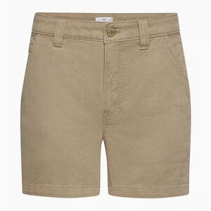 Aritzia TNA Greenwich 5" Short Mid-Rise 100% Cotton Color Fluent Taupe Size 2